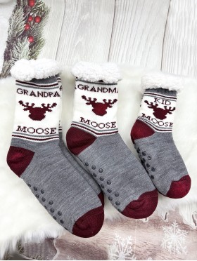 Moose Indoor  Anti-Slippery  Slipper Socks (3 Pairs Set) (GRM GRP KID)